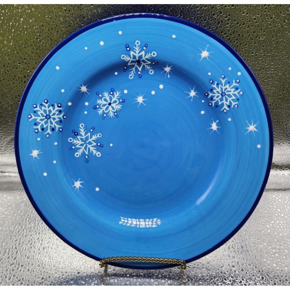 Pfaltzgraff Ice Crystals  Holiday/Winter Snowflakes Salad Plates (Set of Four) - Picture 5 of 16